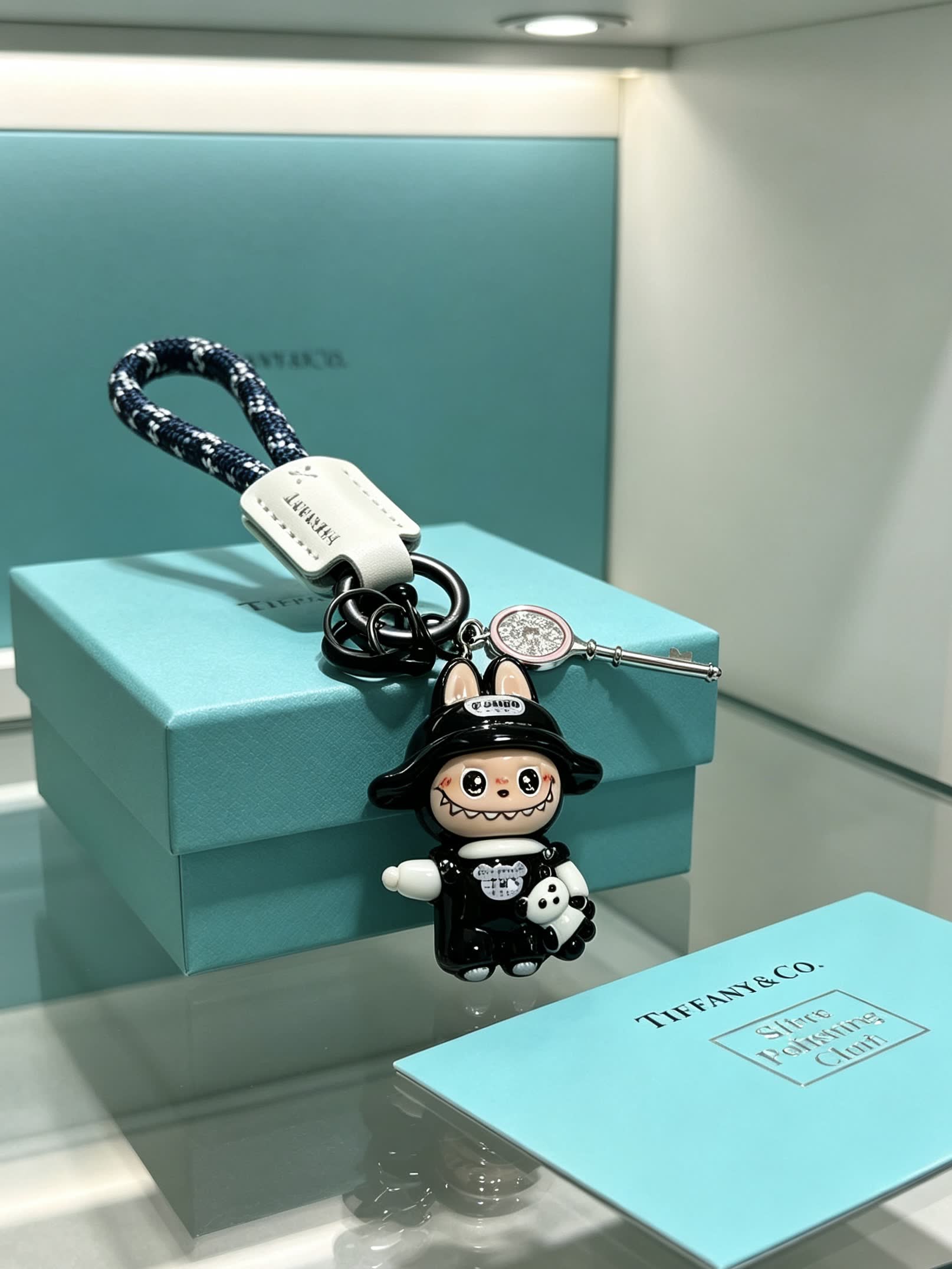 Tiffany & Co. Silver Polishing Cloth with Keychain